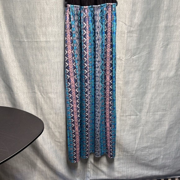 🏴 Pink Rose Black and Blue Spaghetti Strap Sundress size medium NWT - Picture 7 of 8